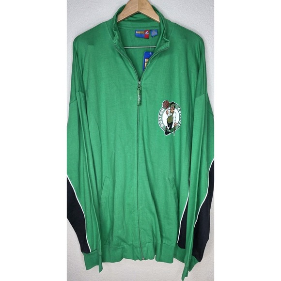 Majestic Other - New Boston Celtics Majestic Bigman Track Jacket Green NBA Windbreaker Men 5XL